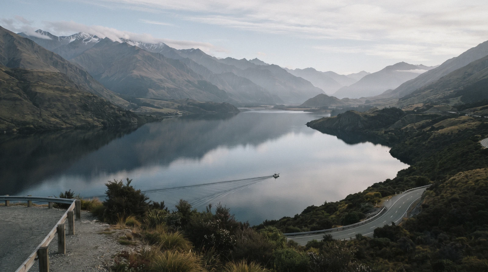 The TSS Earnslaw crossing Lake Whakatipu towards Walter Peak, the classic cruise in Queenstown, New Zealand